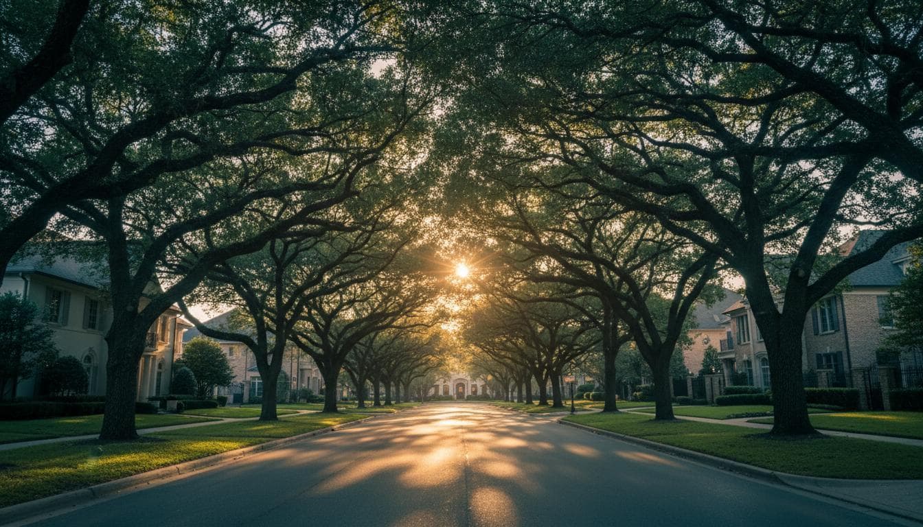 River Oaks, Houston at golden hour